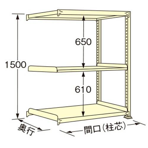 扶桑金属元素製作 中量仕合わせ WL1512K03R 単連:繋ぎ合わせる印字機 棚：3段(天板含む) [法人押さえる][貨物輸送別途お積もり書き]