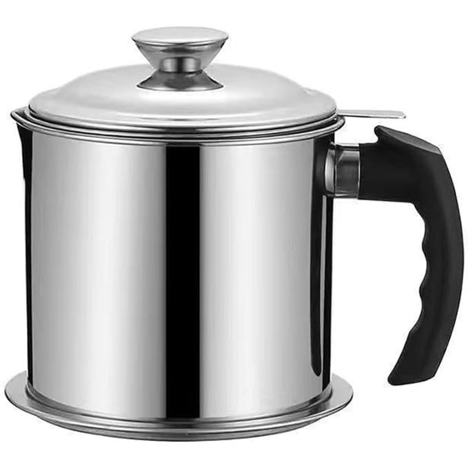 ステンレス製 オイルポット 1.4L 小さめ 小さい コンパクト 安い キッチン おしゃれ オイルポッド 揚げ物 油 フライ 天ぷら 再利用 唐揚げ 料理 キッチン | 