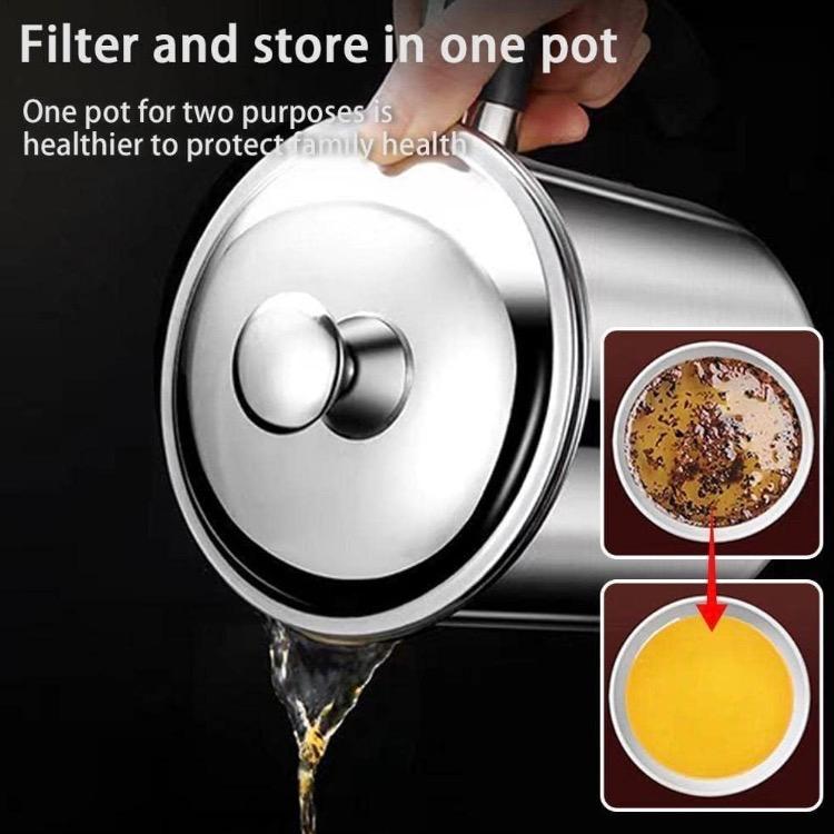 ステンレス製 オイルポット 1.4L 小さめ 小さい コンパクト 安い キッチン おしゃれ オイルポッド 揚げ物 油 フライ 天ぷら 再利用 唐揚げ 料理 キッチン |  | 02
