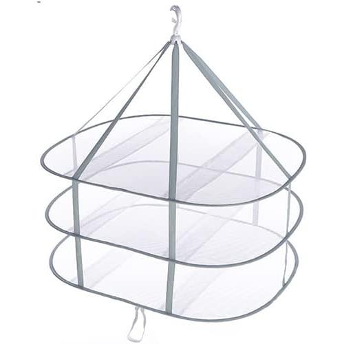 物干しネット 3段構造 平干しネット 折りたたみ収納 衣類変形防止 洗濯 防風 通気 型崩れしにくい ぬいぐるみ 枕 ニット 平置きネット大容量 室内 屋外 | 