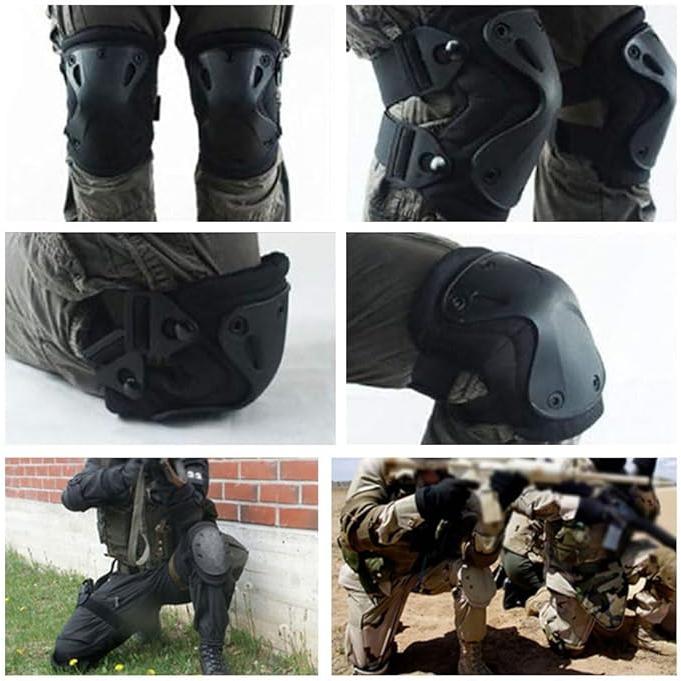 サバイバルゲーム プロテクター ニーパッド 肘当て 膝当て 膝パッド (ブラック) サバゲー 装備 |  | 04