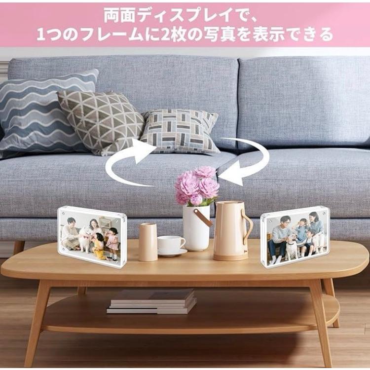 写真立て フォトフレーム アクリルフォトフレーム おしゃれ クリア 透明  記念品 推し活  マグネットローダー プレゼント |  | 03
