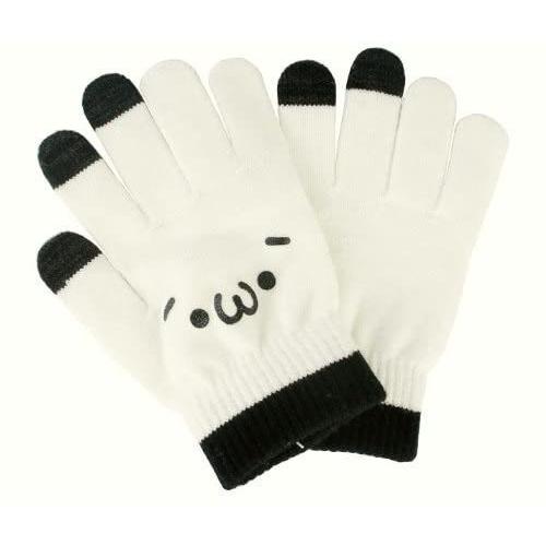 癒し顔・・・【 しょぼーん 】スマホ タブレット タッチパネル ３本指 対応 手袋 顔文字 静電式 男女兼用 のびのび グローブ iphone | 