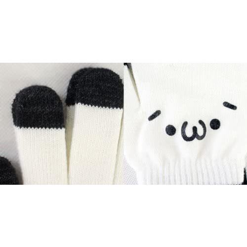 癒し顔・・・【 しょぼーん 】スマホ タブレット タッチパネル ３本指 対応 手袋 顔文字 静電式 男女兼用 のびのび グローブ iphone |  | 02