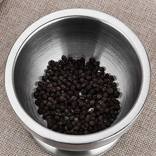 すり鉢 乳鉢 乳棒 すりこぎ 乳鉢セット ステンレス 蓋付き 薬とスパイス粉砕用 |  | 03