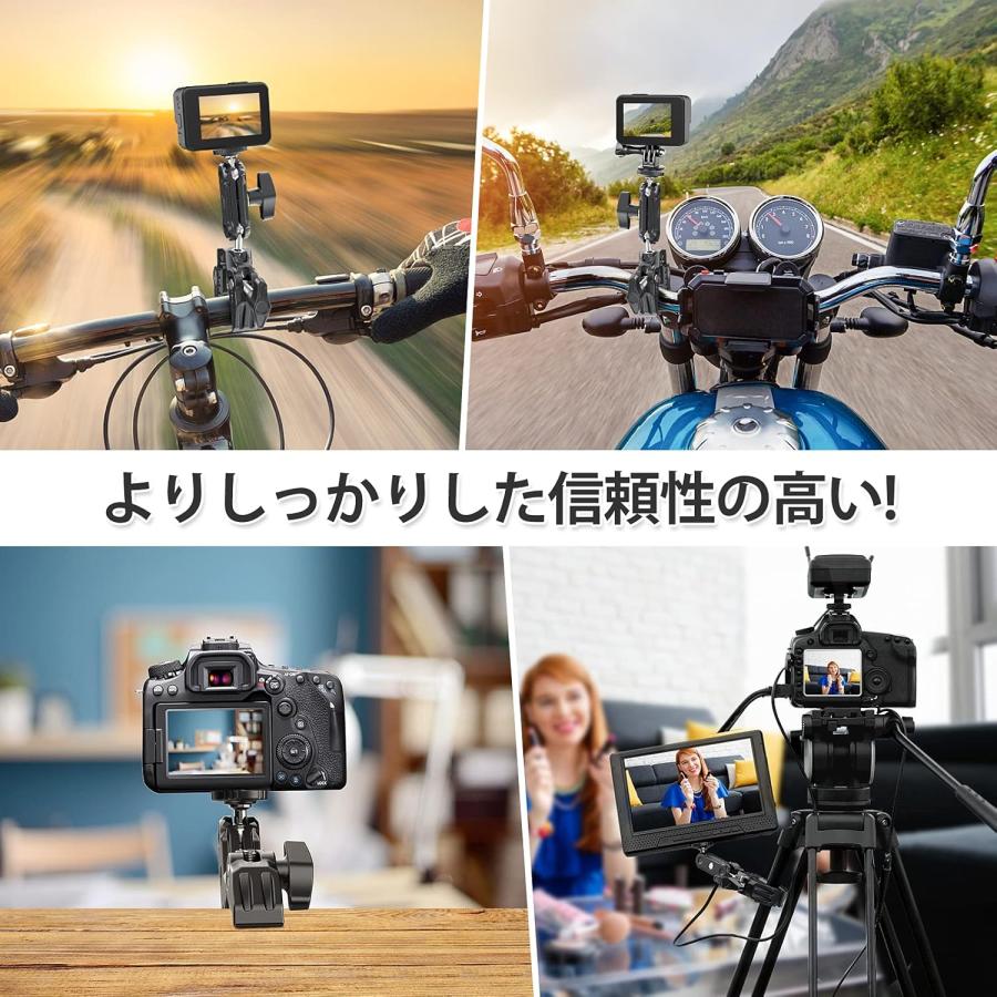 Ulanzi スーパークランプ ボールヘッドアーム 緩み防止 蟹バサミクランプ マジックアーム 360度回転 1/4インチネジ 偏向防止 雲台/撮影 照明機材 R094 |  | 05