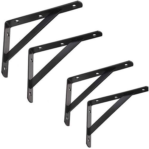 棚受け金具L字型 棚づくり 金具 L字型 4本セット DIY 収納 ディスプレイ などに (200mm×120mm) ネジ付き | 