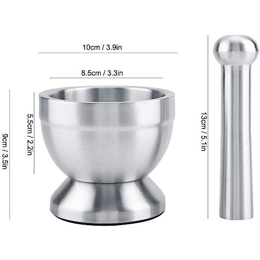 すり鉢 乳鉢 乳棒 すりこぎ 乳鉢セット ステンレス 蓋付き 薬とスパイス粉砕用2 |  | 02