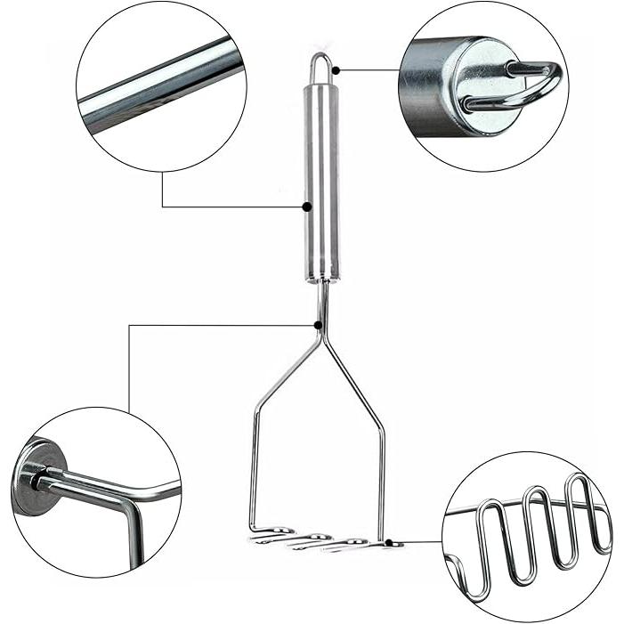 ポテトマッシャー マッシャー ステンレス鋼 たまご じゃがいも さつまいも 果物 野菜マッシャー 離乳食調理器具 キッチン |  | 04