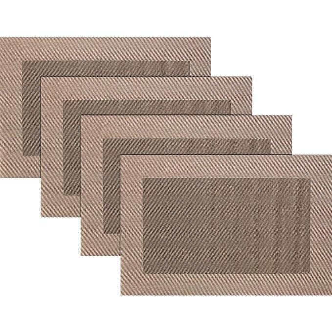 ランチョンマット ４枚セット 30x45cm おしゃれ 北欧風 格子縞 テーブルマット 食卓飾り 断熱 水洗いOK  滑り止め PVC製 プレースマット 家庭用 レストラン用 |  | 02