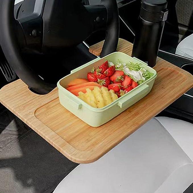 車 テーブル ハンドル 傷つかない 自重安定 簡単取り付け ステアリング 車中泊 車内 便利グッズ インテリア カーアクセサリー トレイ 竹製 |  | 01