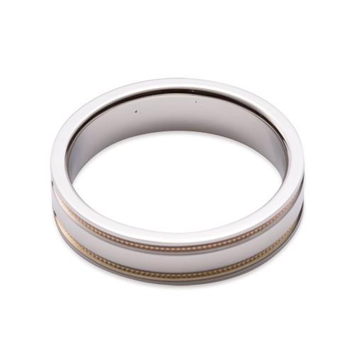 プラチナ　ピンクゴールド　イエローゴールド　ミルラインリング　K18PG/Pt950/K18YG |  | 03