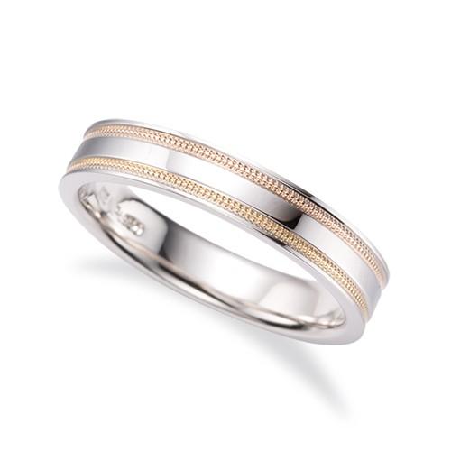 プラチナ　ピンクゴールド　イエローゴールド　ミルラインリング　K18PG/Pt950/K18YG | 