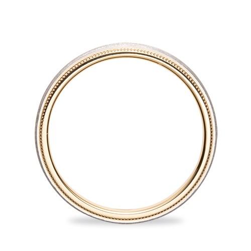 プラチナ　イエローゴールド　Pt950/K18YG　ミルラインリング　【マリッジリング】【指輪サイズ直し】 |  | 02