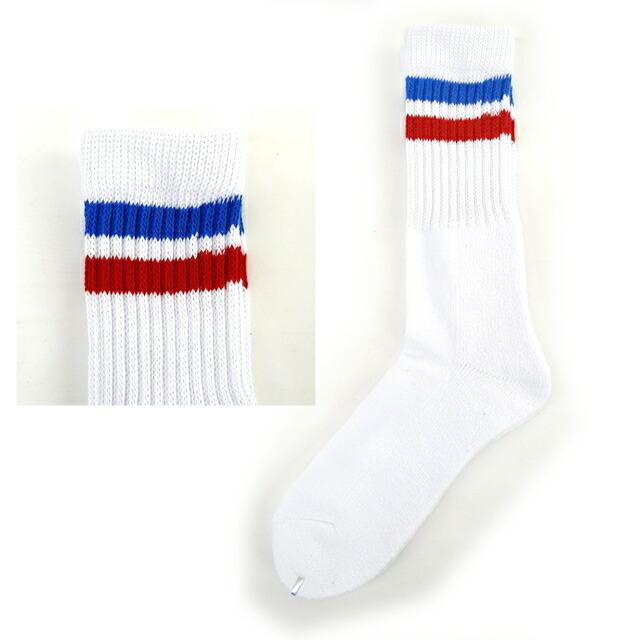 WILD STAG ワイルドスタッグ 3足組ソックス ロング丈 2本ライン白ソックス 靴下 2329 3P Socks メンズ レディース スケート スケーター |  | 03