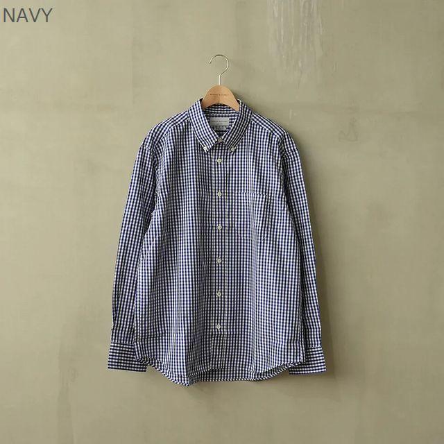 マニュアルアルファベット MANUAL ALPHABET シャツ BASIC-BG-002 100/2ブロード ギンガム ボタンダウン ベーシックシャツ Bulging Fit 長袖 メンズ ギフト | MANUAL ALPHABET | 03