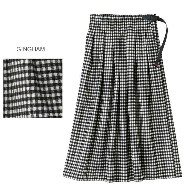 グラミチ GRAMICCI ウール プレイティド スカート レディース フレアスカート 裏地付き G2FW-SK015 WOOL PLATED SKIRT キャンプ キャンプウェア アウトドア | GRAMICCI | 02