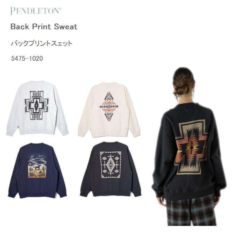 20%OFF PENDLETON ペンドルトン 5475-1020 バックプリントスェット Back Print Sweat スェットクルー　252 | PENDLETON