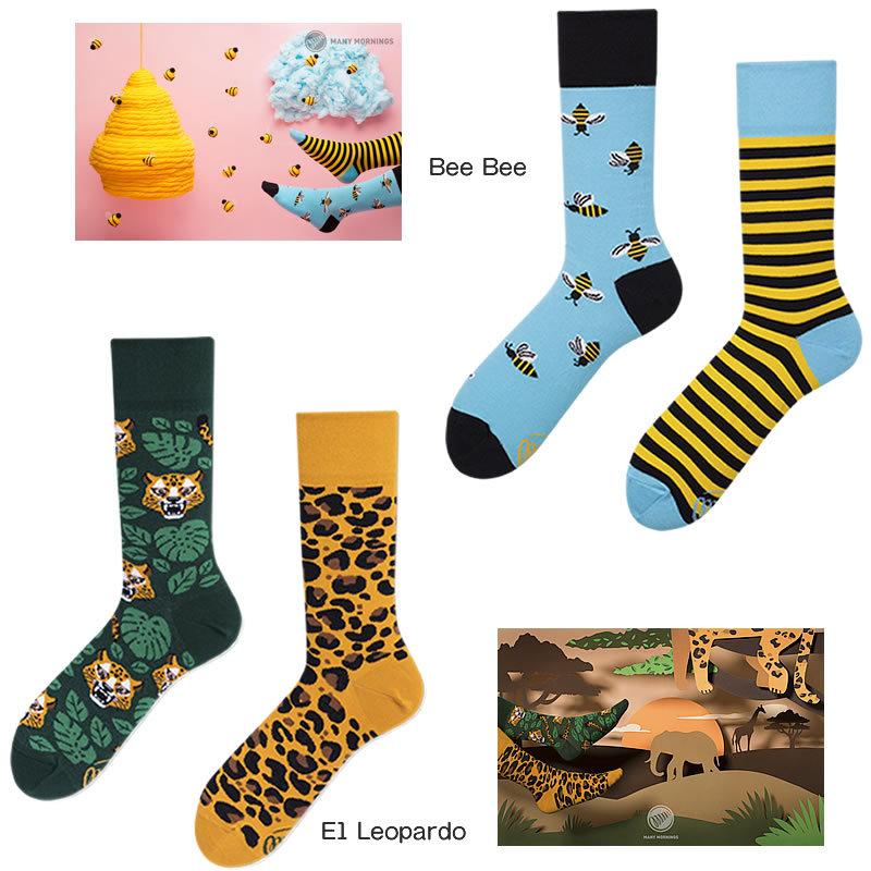 [2021春夏新作] MANY MORNINGS メニ―モーニングス MY071026 靴下 ソックス レギュラー レギュラー丈 メンズ レディース カラフルソックス |  | 01