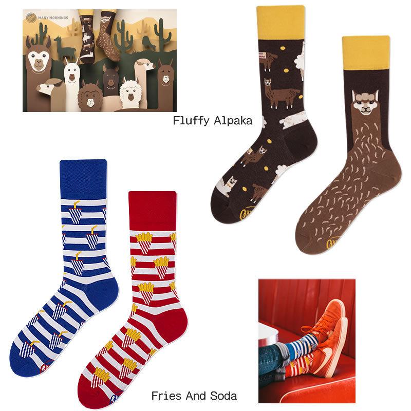 [2021春夏新作] MANY MORNINGS メニ―モーニングス MY071026 靴下 ソックス レギュラー レギュラー丈 メンズ レディース カラフルソックス |  | 02