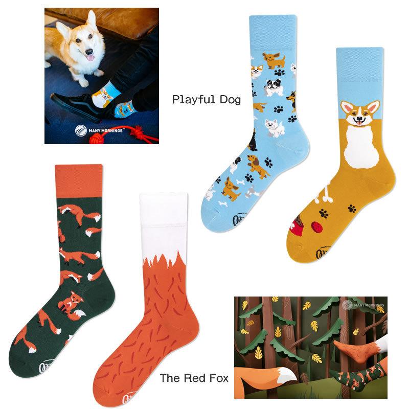 [2021春夏新作] MANY MORNINGS メニ―モーニングス MY071026 靴下 ソックス レギュラー レギュラー丈 メンズ レディース カラフルソックス |  | 06