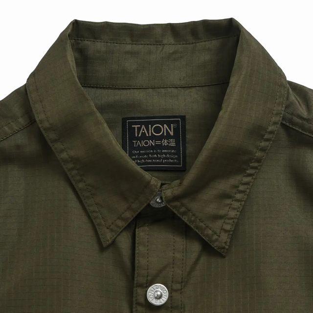 TAION タイオン ノンダウン ミリタリー ハーフスリーブ シャツ TAION-019SHNDML-1 NON DOWN MILITARY HARF SLEEVE SHIRTS メンズ レディース ユニセックス｜firstline｜04