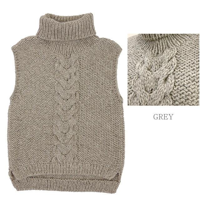 ペルーニット タートル ベスト エステル PERU KNIT TURTLE VEST　Selleccion de Estelle  レディース エステール 390330 IW2131810 |  | 02