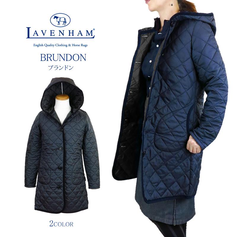 LAVENHAM ラベンハム BRUNDON ブランドン キルティング ロング　コート フーディ フード ジャケット ラヴェンハム レディース | 
