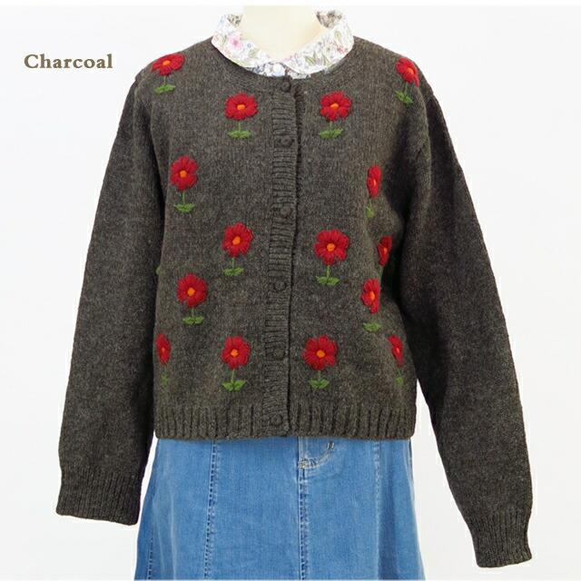 ペルーニット フラワー ニット カーディガン レディース   エステル Selleccion de Estelle PERU KNIT  FLOWER KNIT CARDIGAN 400324 IW2531808 252 |  | 01