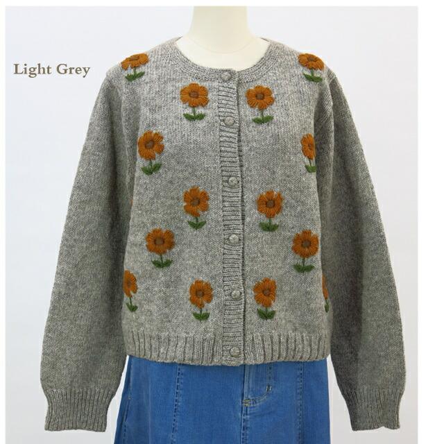 ペルーニット フラワー ニット カーディガン レディース   エステル Selleccion de Estelle PERU KNIT  FLOWER KNIT CARDIGAN 400324 IW2531808 252 |  | 03