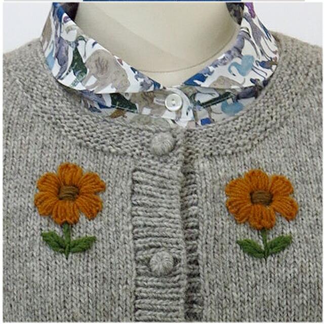 ペルーニット フラワー ニット カーディガン レディース   エステル Selleccion de Estelle PERU KNIT  FLOWER KNIT CARDIGAN 400324 IW2531808 252 |  | 04