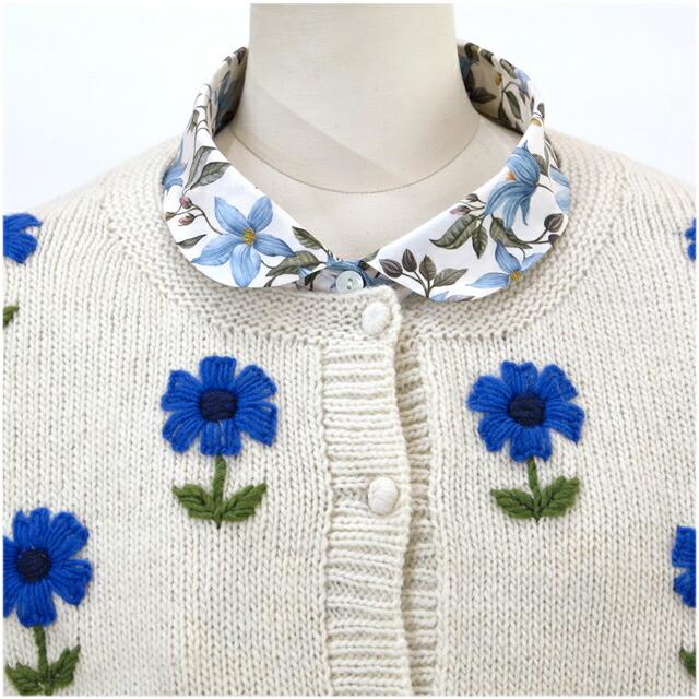ペルーニット フラワー ニット カーディガン レディース   エステル Selleccion de Estelle PERU KNIT  FLOWER KNIT CARDIGAN 400324 IW2531808 252 |  | 08