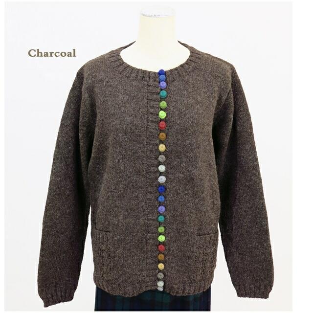 ペルーニット カラフルボタン ニット カーディガン Selleccion de