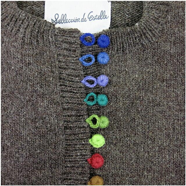 新品　estelle（エステール）　ペルーニット カラフルボタン カーディガン Amazon | (エステール) ESTELLE ペルーニット PERU KNIT カラフル