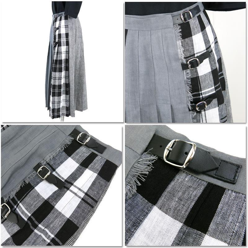 [2021春夏新作] O'NEIL OF DUBLIN オニールオブダブリン  リネン キルト ロングスカート マキシスカート H12483 タータンチェック 麻 スカート | O'NEIL of DUBLIN | 04