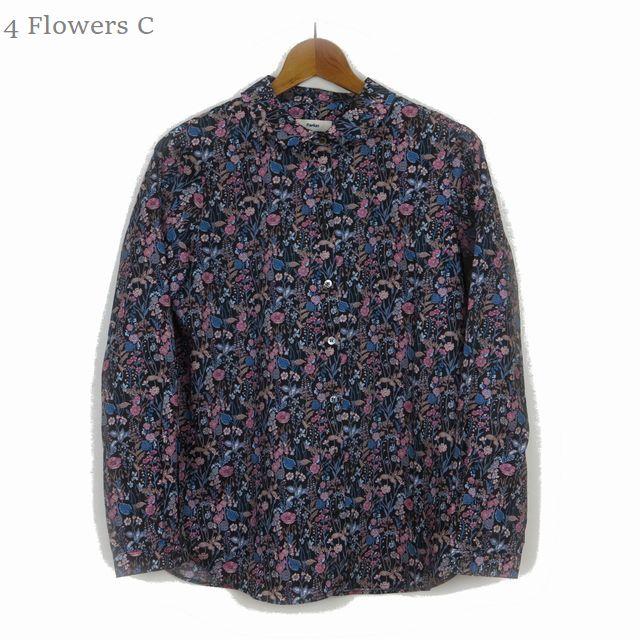 リバティ × パークス ミニカラー ブラウス LIBERTY × Parks レディース リバティ― PN2411037 別注柄 " Flowers " 花柄ブラウス タナローン｜firstline｜06