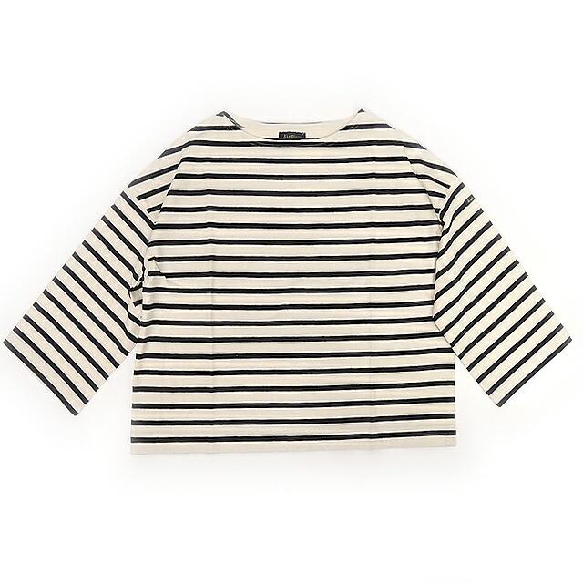 Le minor ルミノア ルミノール LEF995026  ドロップショルダー ボーダー カットソー バスクシャツ Tシャツ 長袖 レディース マリン シャツ | Le Minor | 06