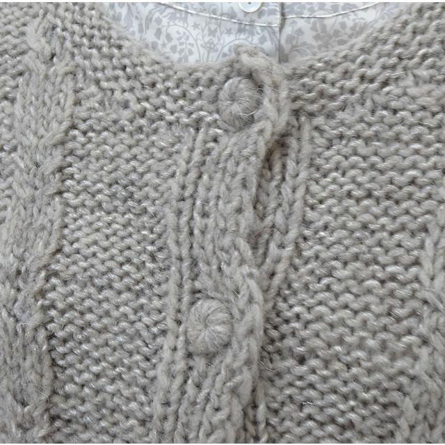 ペルーニット ケーブルニット フラワー カーディガン  レディース エステール  エステル ESTELLE PERU KNIT 420325 IW2231833 |  | 13