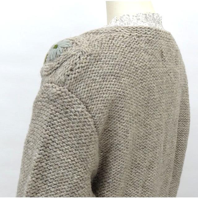 ペルーニット ケーブルニット フラワー カーディガン  レディース エステール  エステル ESTELLE PERU KNIT 420325 IW2231833 |  | 16