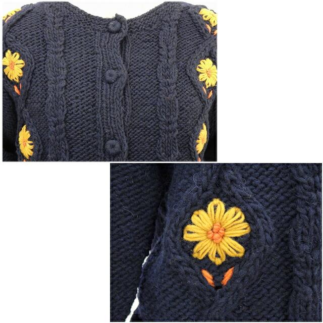 ペルーニット ケーブルニット フラワー カーディガン  レディース エステール  エステル ESTELLE PERU KNIT 420325 IW2231833 |  | 06