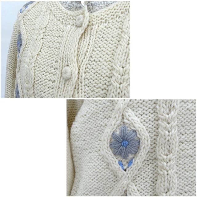 ペルーニット ケーブルニット フラワー カーディガン  レディース エステール  エステル ESTELLE PERU KNIT 420325 IW2231833 |  | 08