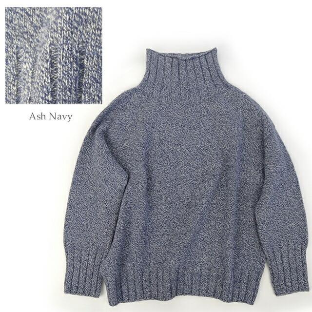 Glen Fyne グレンファイン ラムウール タートルネック ルーズフィット セーター プルオーバー  レディース ニット LOOSE POLO LAMAINE IW2231006 |  | 01