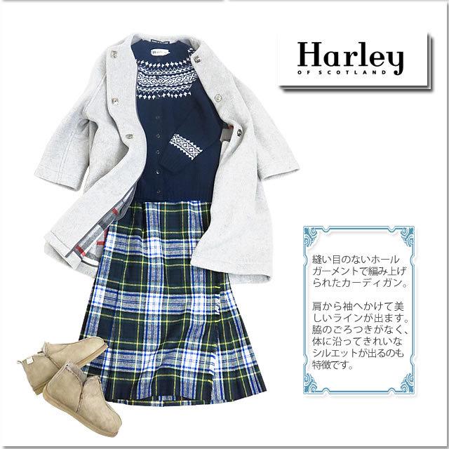 Harley of Scotland ハーレーオブスコットランド Fair Isle Crew Neck Cardigan フェアアイル クルーネック カーディガン ハーレー L3170/3HB | Harley of SCOTLAND | 04