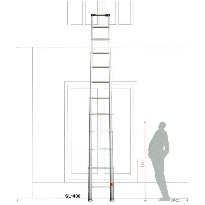 未開封 特殊梯子製作所 スーパーラダー SL-700 伸縮はしご 7m 日本製 アルミニウム合金製 自在脚 ALINCO（アルインコ） アルミ製伸縮はしご スーパーラダー SL-700 特殊