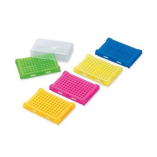 アズワン(AS ONE) PCRラック 本体5色パック(青・緑・オレンジ・ピンク・黄×各4個入) T328-96AS 1箱(5色×4個入り)