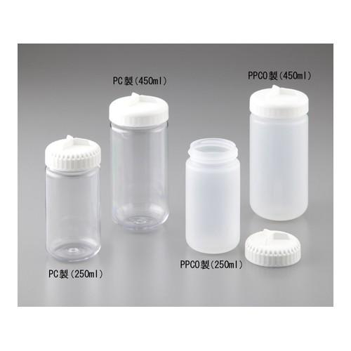 アズワン(AS ONE) 遠心瓶(シーリングキャップ付き) PC製 450mL 1袋(4本入り)