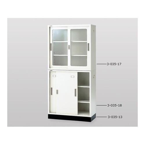 アズワン N-90G・OW 耐薬引違保管庫 ガラス戸 880×400×880mm [法人限定]