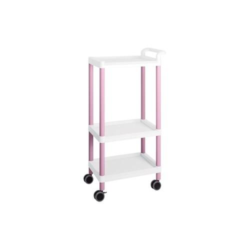 アズワン(AS ONE) モバイルイージーカート(トールタイプ／レギュラー31)3段 ピンク ME31C 1個