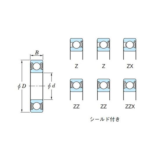 アズワン(AS ONE) [6314ZZC3]深溝玉軸受 EA966EE-314 入数：1個