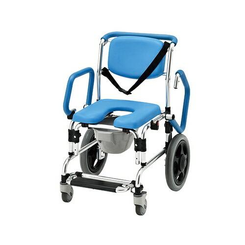 アズワン(AS ONE) コンフォートシャワーキャリアー 可動式ひじ掛付き(ブルー) HT6130 1個